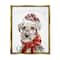 Stupell Industries Have a Fetching Christmas Dog Gold Framed Floater Canvas Wall Art